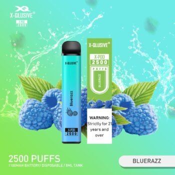 X-QLUSIVE BLUERAZZ – 2500 PUFFS
